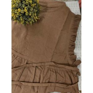 Setelan Wanita Plus Size Blazer dan Celana Rayon dengan Ruffle