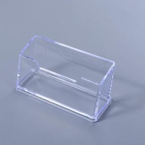 TSEVD Muiltifunction Durable Office Supplies Home Acrylic Storage Rack Table Organizer Cards Display Stand Card Display Shelf Business Card Container Name Card Rack