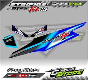 STRIPING VARIASI HONDA SUPRA FIT / STIKER LIST VARIASI MOTOR SUPRA FIT