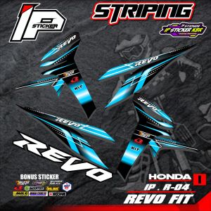 (cod) striping REVO FIT - sticker striping variasi list honda REVO FIT IP.R-04 design ip sticker