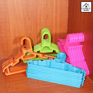 (One Dozen) 12pcs Safe PP Material Virgin Quality Cute Baby Hanger Kid Clothes Plastic Hangers