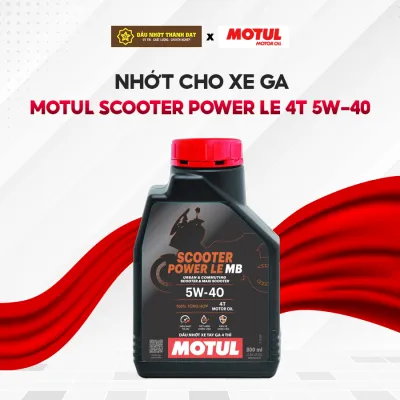 Dầu Nhớt Motul Scooter Power LE 4T 5W40 0.8L - Tổng Hợp Cao Cấp Xe Tay Ga