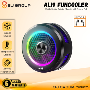 AL19 Funcooler Fan Cooler Radiator Kipas Pendingin HP Cooling Fan Gaming 2 Mode Clip Magnetic RGB