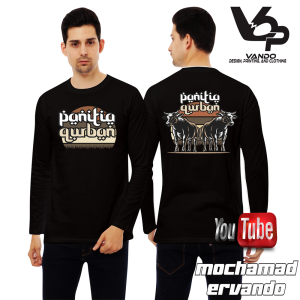 Baju Kaos Panitia Qurban Idul adha Lengan Panjang Hitam Cotton Combed 30s 7