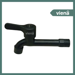 [ VIENA ] Kran Air Tembok Tembok Panjang Keran Kamar Mandi 1/2"  Engkol 3118 Hitam