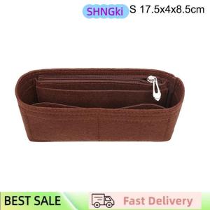 SHNGki Handbag Organizer Insert Bag Women Multi Pocket Felt Fabric Purse Liner 8 Compartments Ideal for Large Tote Bags