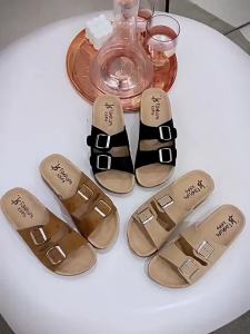 [Free Shipping] Summer MenS And WomenS CoupleS Cork Slippers Suede Beach Sandals Large Size Breathable Non-Slip Suitable For Outdoor Wear