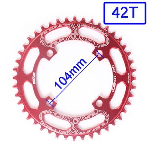DECKAS Chainring 40T 42T 44T 46T 48T 50T 52T MTB 104BCD Crankset Bike Narrow Wide Chain Ring 2X