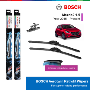 BỘ GẠT MƯA BOSCH AEROTWIN 22" & 16": MAZDA / MAZDA2 ĐỜI XE 2015 ĐẾN NAY
