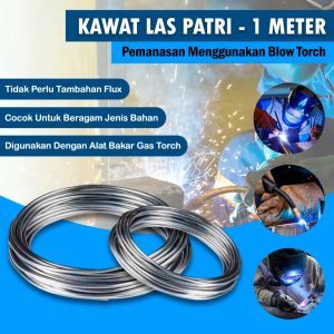 SN   Timah Kawat Patri Pengelasan Electrode Brazing Alloy 1 mm – 1 Meter Kawat Las Aluminium Suhu Rendah Kawat Patri Bakar Temperatur Rendah