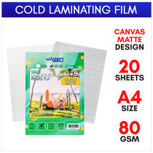 Yasen Cold Laminating Film Holographic | A4 Size | 80 Microns | Photo Top | Self Adhesive Film 20pcs