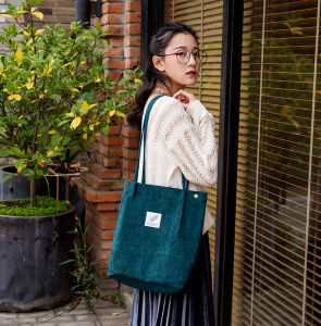 Women Corduroy Tote Ladies Casual Shoulder Bag/Sling Bag/Tote Bag