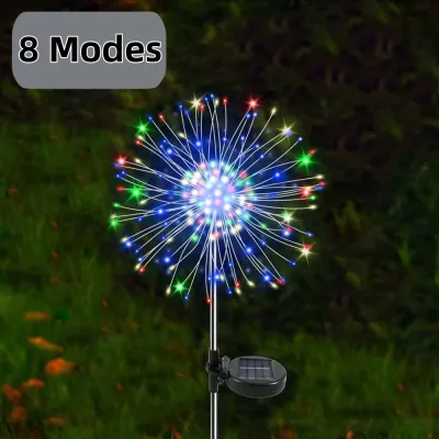 Solar LED Firework Light Copper Wire Christmas Fairy Lights Lawn Pathway Light Garden Decoration