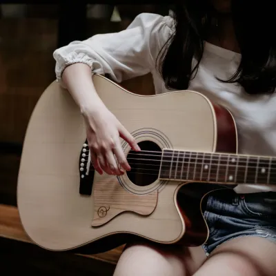 Gitar Akustik Original Mandalika MDL-02 Natural Bonus Tas Senar Pick