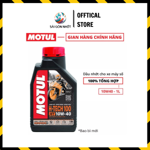 Dầu nhớt Tổng Hợp Motul Htech 100 4T 10w40 - cao cấp dùng cho xe số xe côn tay