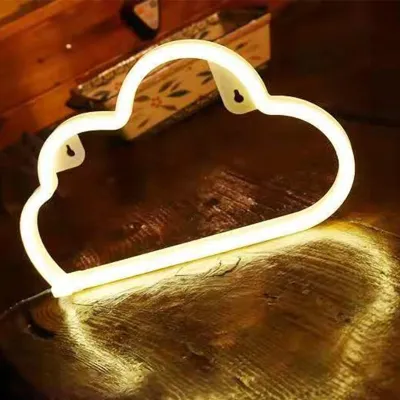 Battery Led Neon Night Light Decor Wall Lamp Party Bedroom Bar