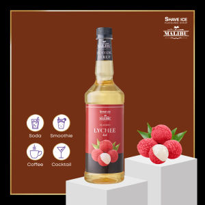 (Brand) Shave Ice Malibu Syrup เชฟไอซ์ มาลิบู ไซรัป น้ำหวานกลิ่นผลไม้ น้ำเชื่อมแต่งกลิ่น 750ml