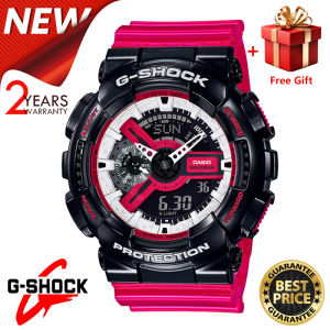 (Ready Stock) Original G Shock GA110 Men Sport Watch Dual Time Display Shockproof and Waterproof World Time LED Auto Light Sports Wrist Watches with 2 Year Warranty GA-110RB-1