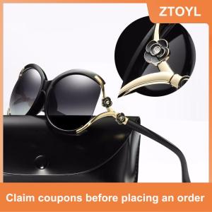 【ZTOYL】 Fashion Womens Sunglasses Camellia Net Red Sunglasses Large Frame Glasses