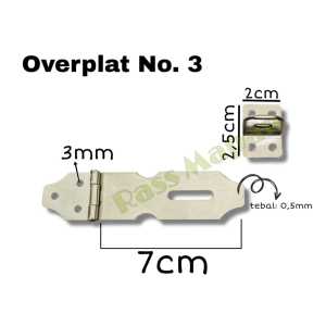 Overpal Plat Grendel Gembok SS Stainless Steel