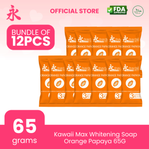 12PCS Kawaii Max Whitening Soap Orange Papaya 65g