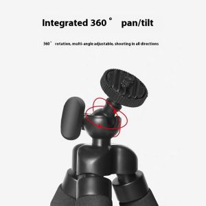 Blushbounds ที่จับโทรศัพท์มือถือเซลฟี่รูปปลาหมึกอุปกรณ์มัลติฟังก์ชันมือถืออุปกรณ์ถ่ายภาพสตรีมมินิขาตั้งกล้องสามขาสมาร์ท