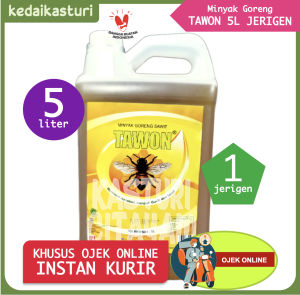 Tawon 5 Liter Minyak Goreng - 1 Jerigen Ojek Online Kurir Instan