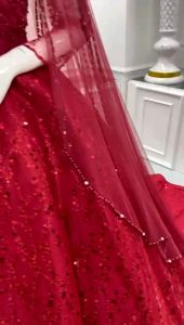 RK GAUN PENGANTIN MODERN BAHAN SEQUEEN / BAJU PENGANTIN BARBIE / GAUN PENGANTIN MEWAH