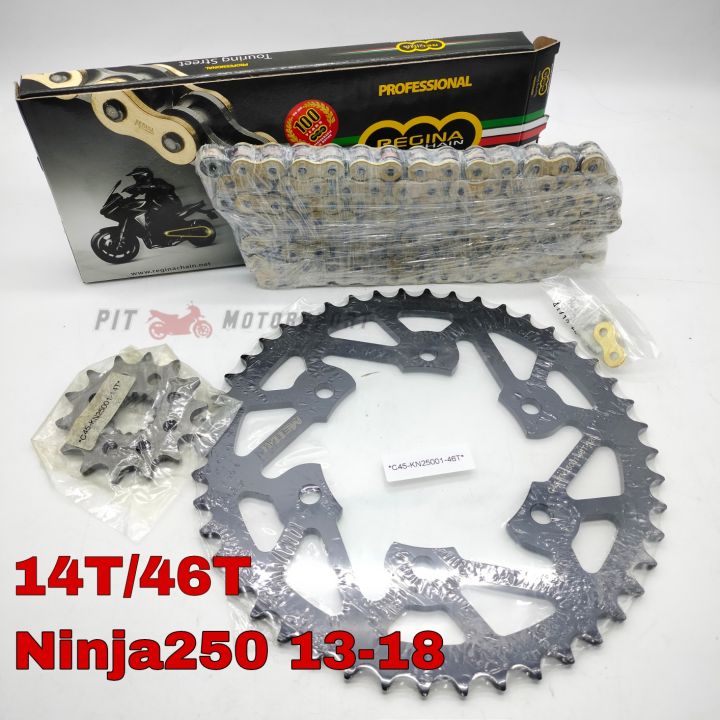 REGINA Kawasaki Ninja 250 13-18 Sprocket Chain Kit Set Rantai