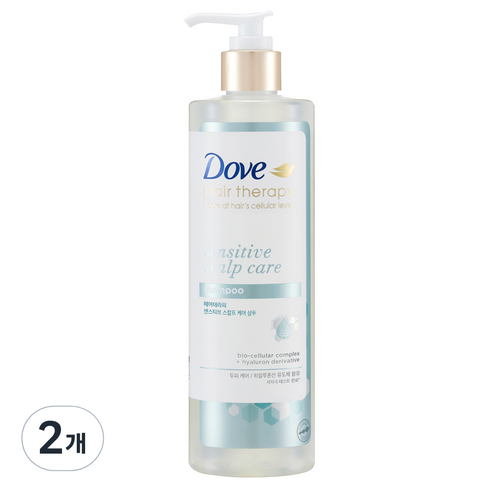Dove Hair Therapy Sensitive Scalp Care Shampoo, 380ml, 2 Pack | Lazada