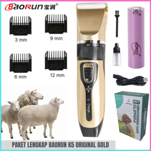 COD Cepat Baorun Hitam K5 Alat Mesin Cukur Bulu Domba / Elektrik Mesin Cukur Hewan Sheep Clipper Kambing Kucing Anjing - mesin Bulu Kambing Garut dicas Terbaik