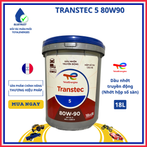 Dầu nhớt truyền động nhớt hộp số sàn TOTAL TRANSTEC 5 80W90 - 18 Lít