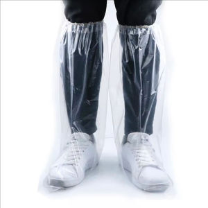 10pcs Rainy Disposable Shoe Covers Transparent Plastic Outdoor Lengthening Thicken Wear-resistant Waterproof Isolation Foot Covers