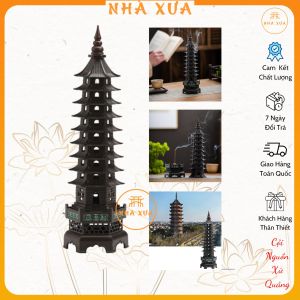 LƯ HƯƠNG XÔNG TRẦM THÁP VĂN XƯƠNG 9 TẦNG CAO 31.5 CM