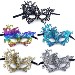 【Comfortable House】 COD หน้ากากครึ่งหน้าฮาโลวีนชุดเดรสผู้หญิงหรูหรางานปาร์ตี้คริสต์มาสตกแต่งคอสเพลย์หน้ากากไนท์คลับ