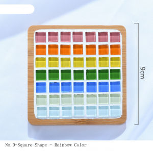 YY.DIY Bamboo Mosaic Cup Mat / Kids DIY Cup mat / Handmade Colorful Mosaic Cup Coaster/ DIY handmade art and craft