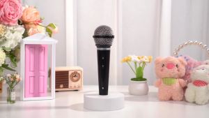 Kids Pretend Microphone Toy - Plastic Fake Microphone Prop for Birthday Party Favors or Costume Play