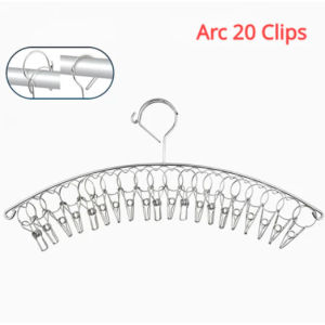 20/50 Clips Drying Racks Hanger Stainless Steel Household Windproof Hanger Clips for Clothes Socks Underwea