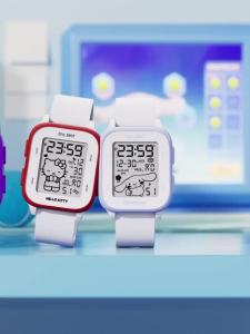 ZGO Sanrio watch Cinnamoroll Kids Digital Watch for Girls Cute Cartoon Multi-functional Sports Waterproof Square Electronic Watch Gift 878