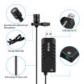Fifine K053 USB Lavalier Lapel Microphone, Clip-on Cardioid Condenser Computer Mic Plug and Play USB Microphone with Sound Card for PC and Mac-K053 FIFINE. 