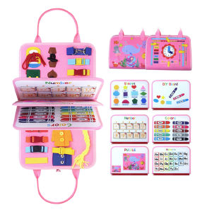 8 Pages Baby Busy Board Toddler Early Educational Sensory Toys Autism Preschool Activities Educational Toys