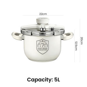 Nipiin Upgraded Explosion-Proof Stainless Steel Pressure Cooker Food Grade No PFAS All Stoves