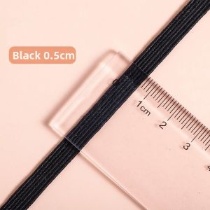 YESMILE 10Yards Chiều dài 10 thước Dây thun dẹt Chiều rộng 3/5/7/9mm Độ co giãn cao Dây thun co giãn Bền bỉ Thiết kế Dây thun thủ công Dành cho quần cạp cao