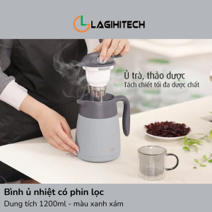 Bình Ủ giữ nhiệt inox Có Phin Lọc iMAT - Hàng Chính Hãng (Bảo Hành 1 Năm)