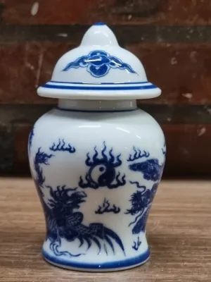 Chóe thờ loại nhỡ (số 2) vẽ hình rồng màu xanh lam