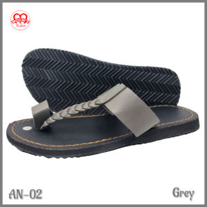 Marikina AN-02 Mens leatherette non-slip One Finger slippers with Double-Stitched edges