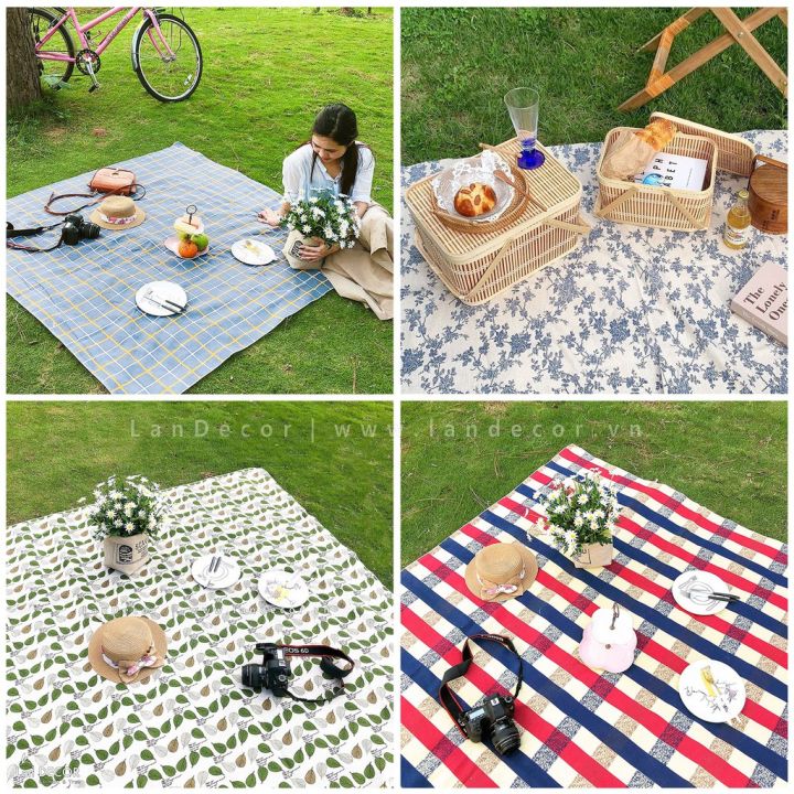 Vải thảm trải picnic chụp ảnh dã ngoại du lịch họa tiết caro Vintage xinh  xắn - Nội thất trang trí | NghiệnNhà.vn