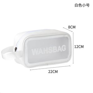 MAAXSTORE Waterproof TPU Cosmetic Bag Makeup Bag Bath Bag Hand Printed Portable Wash Bag