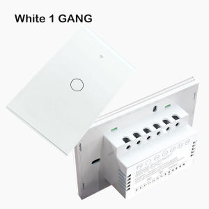 No Neutral Wire Smart WiFi Light Switch With Capacitive Single Fire - 1/2/3 Gang Touch Control Timer Home Switch