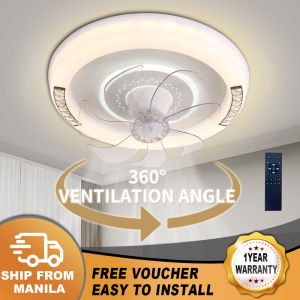 2023 New Modern Spin Ceiling Fan LED Lamp 7 Blades Bedroom Ceiling Fan With Remote Control Ceiling Fans With Light Indoor Lighting
